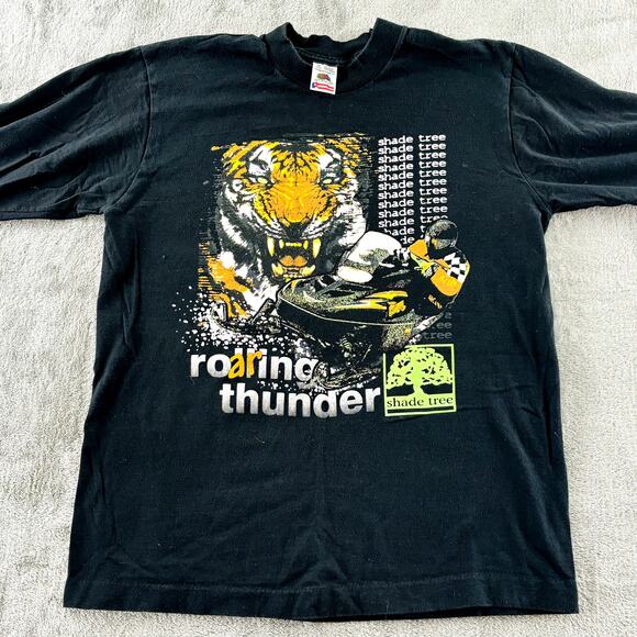 Vtg Mens M Shade Tree PowerSports Tiger Rolling Thunder Snowmobile Long Sleeve - Picture 4 of 7